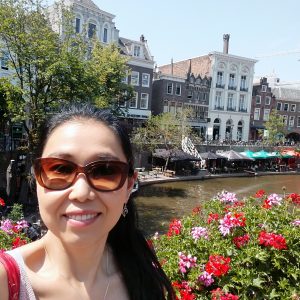 Asian woman in Amsterdam