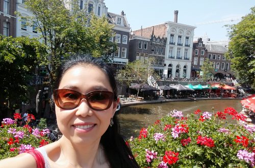 Asian woman in Amsterdam